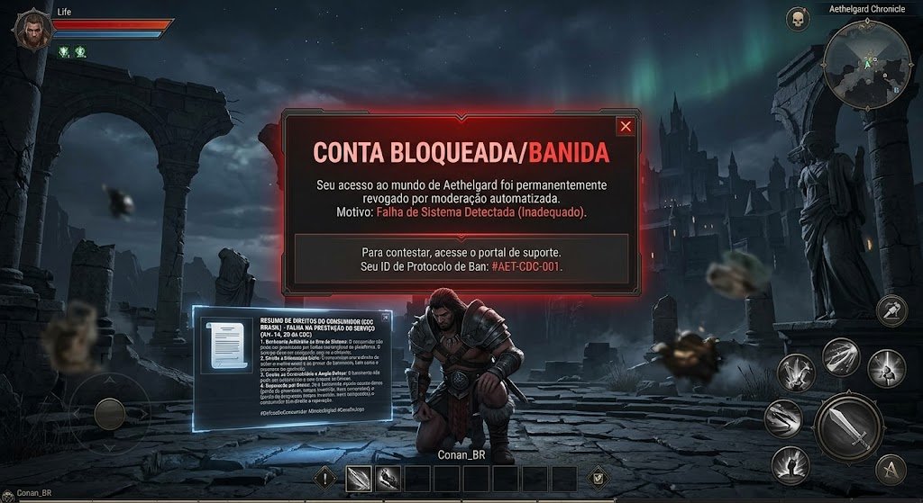 Conta jogo banida ilegalmente